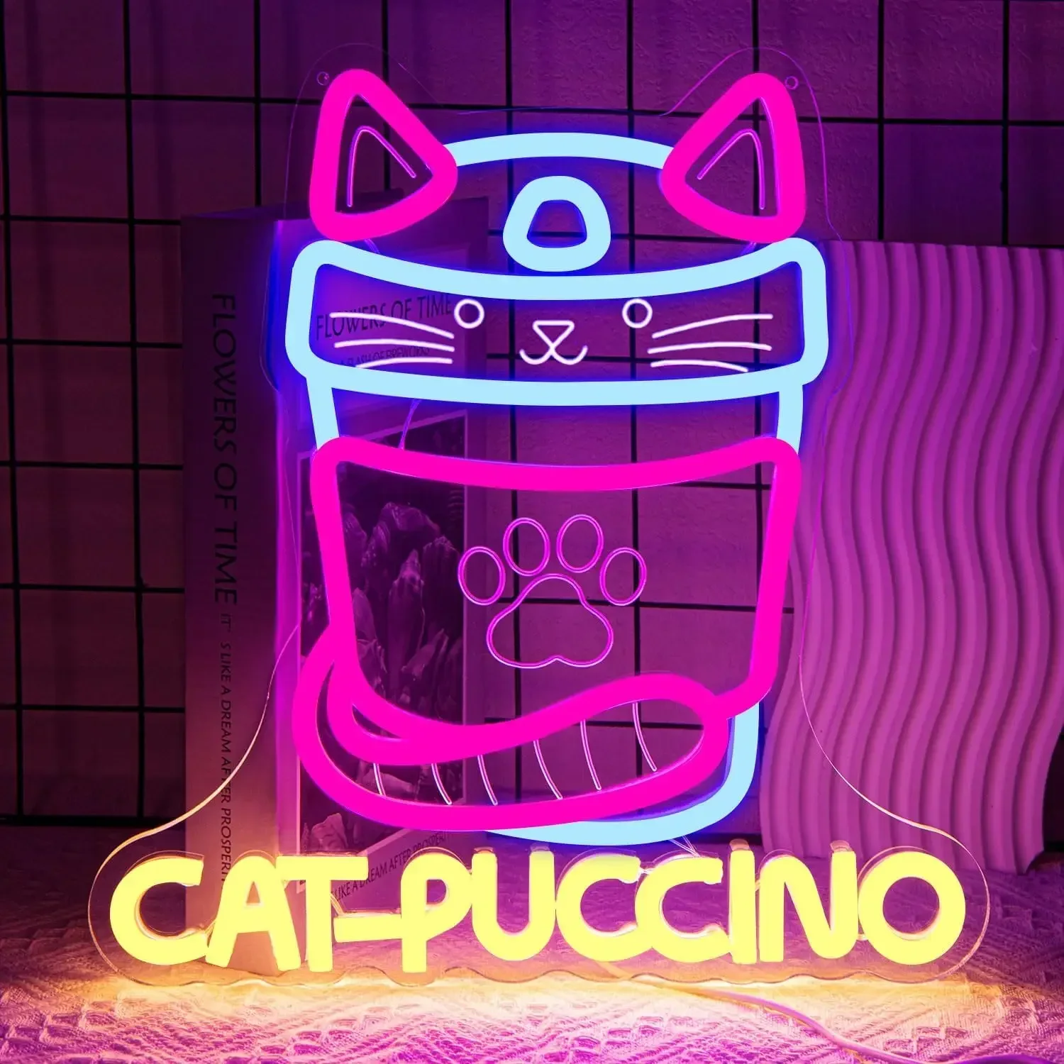 

Cat Neon Sign Coffee Neon Light Wall Decor for Cat Cafe Cat House Dessert Coffee Store Girl Room Kid Birthday Gifts