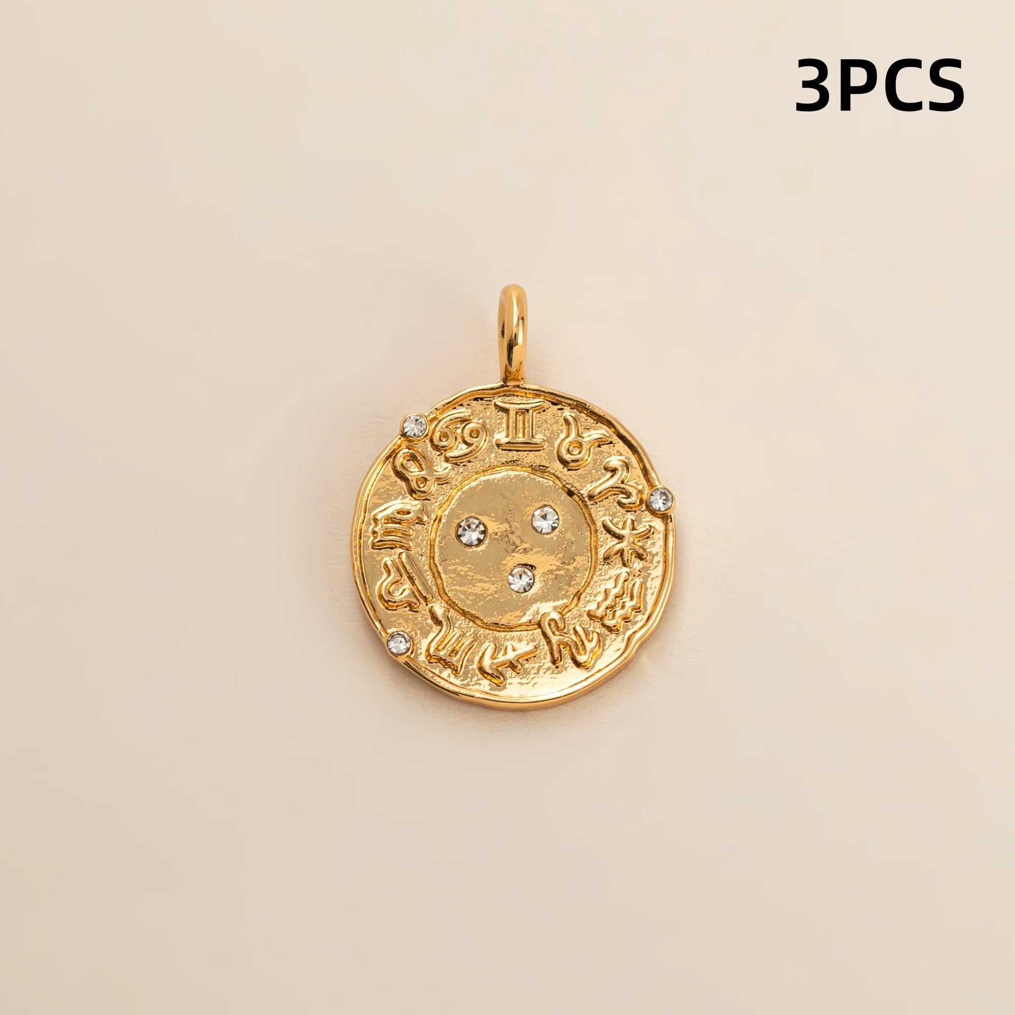 3 Stück frische und schlichte neue achteckige Stern-Mond-Blitz-DIY-Anhänger für Schmuck – Detail 4