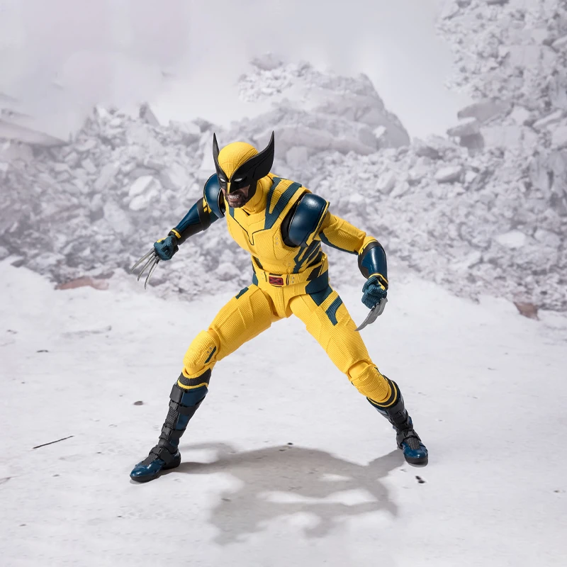 バンダイオリジナル本物のフィギュアデッドプール & ウルヴァリンモデルキット SHF ウルヴァリンコレクションモデルアクションフィギュア男の子のおもちゃギフト