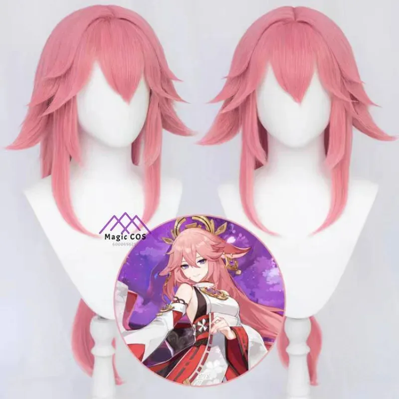 AD1 เกม Genshin Impact Yae Miko คอสเพลย์เครื่องแต่งกายชุดใหม่วิกผมคอสเพลย์อะนิเมะสไตล์จีนฮาโลวีนเสื้อผ้าสําหรับผู้หญิง Co5 @ rD ~