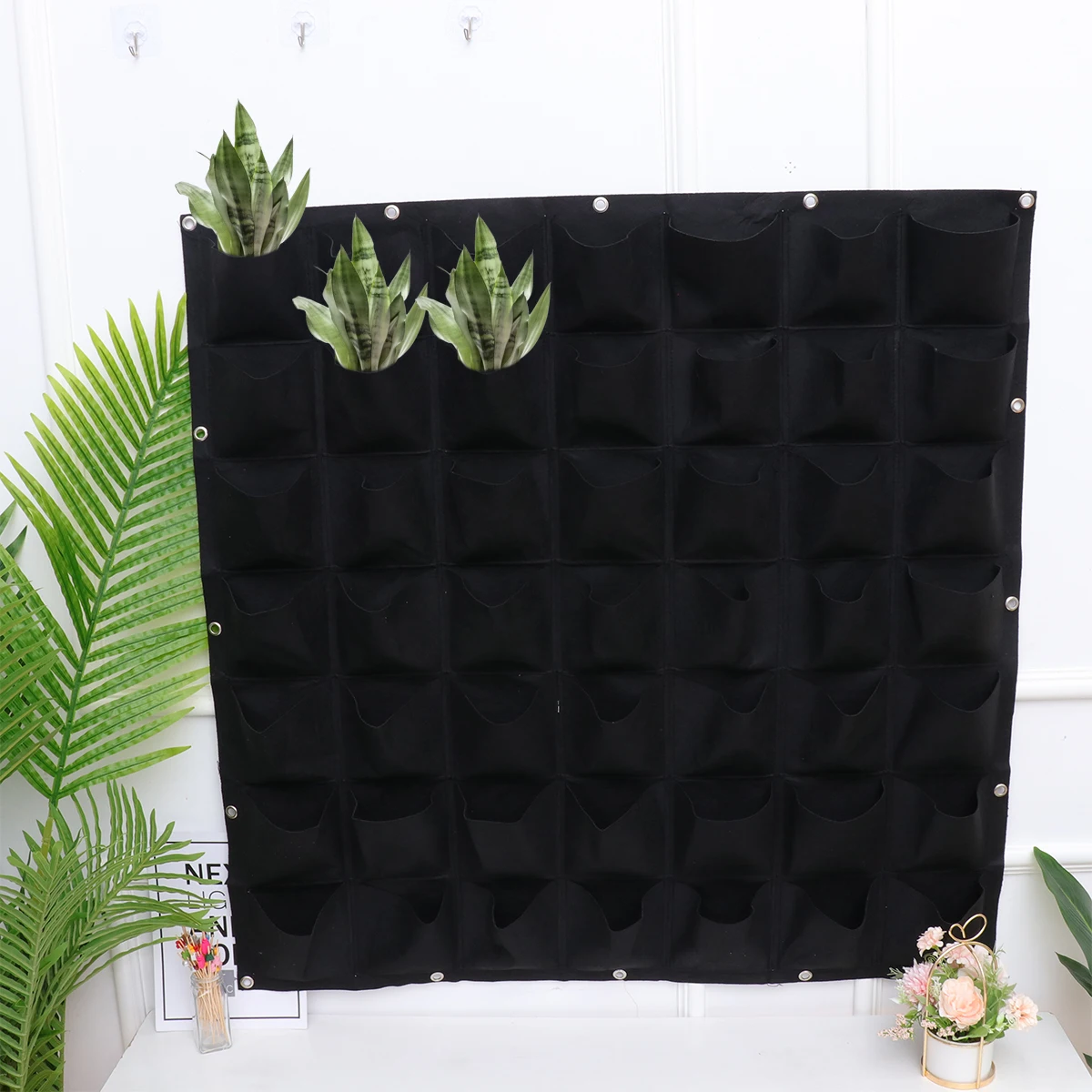 

Felt Plant Bag Wall Hanging Container Planter Pots for Indoor Plants Square Nursery Grow