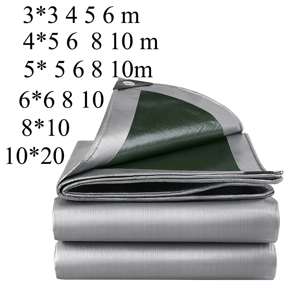 Large Tarp Customized 3*3 4 5 6 4m×4 5 6 8 10 20m Waterproof Garden Rain Cover Tarpaulin Uv Block Sun Shade Sail Backyard Awning