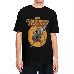 Guardians Of The Galaxy T-Shirt Men Women Vintage Comic Rocket Novelty Pure Cotton Tees Crewneck Short Sleeve T Shirt 6XL Tops