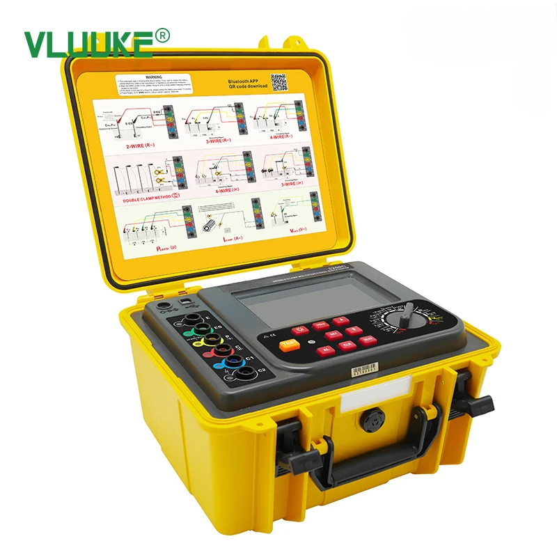 Multifunction Digital Double Clamp Earth Tester DC7.4V 2600mAh Rechargeable  Digital Only 0.2