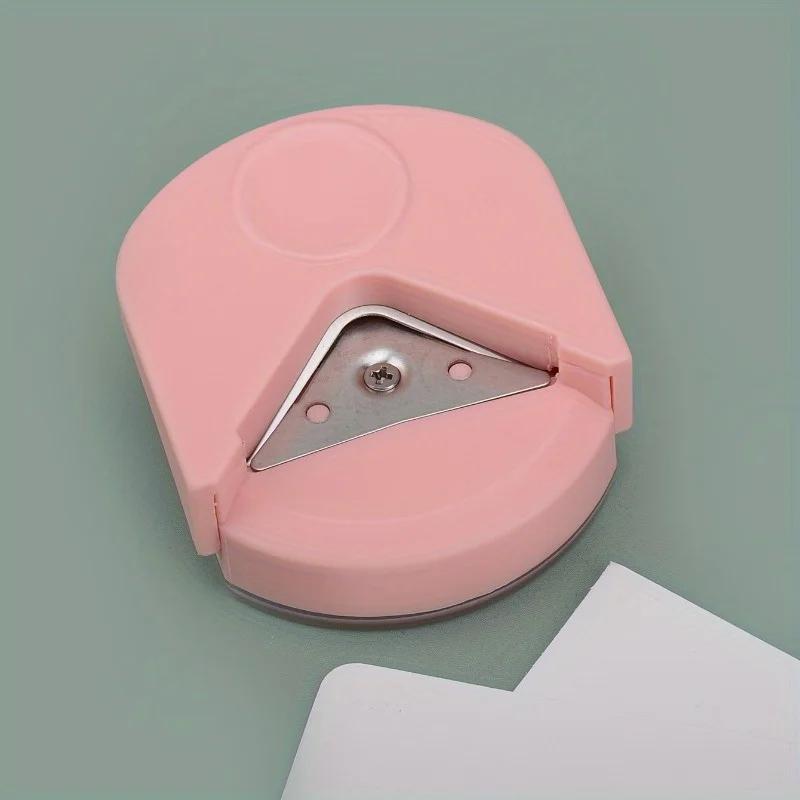 1pc Pink Photo Corner Cutter: Effortlessly Create Perfectly Rounded Corners for Your Photos and Paper Projects!