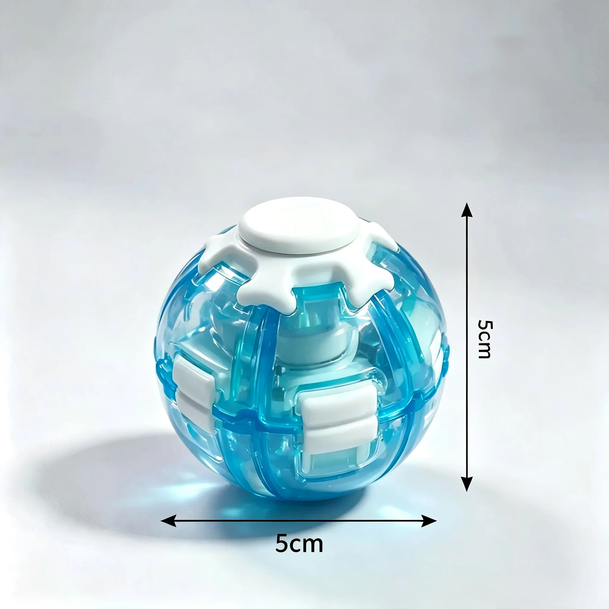 Press‑to‑Spin Fidget Ball Keychain 3D Gear Rotating Gyro Toy Stress Relief Sensory Hand Toy Portable Bag Pendant for Adults Gift