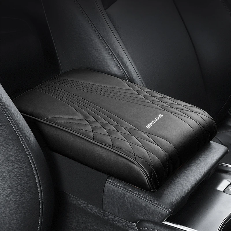 For KIA Sportage Car Armrest Box Height Increasing Pad Car Armrest Pad Central Armrest Box Leather Protective Cover