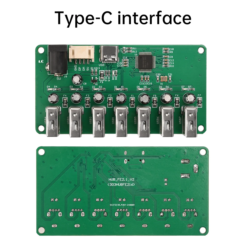 High Speed 7 Ports USB HUB 2.0 Adapter Expander Multi USB Splitter Multiple Extender with LED Lamp Switch for PC Laptop