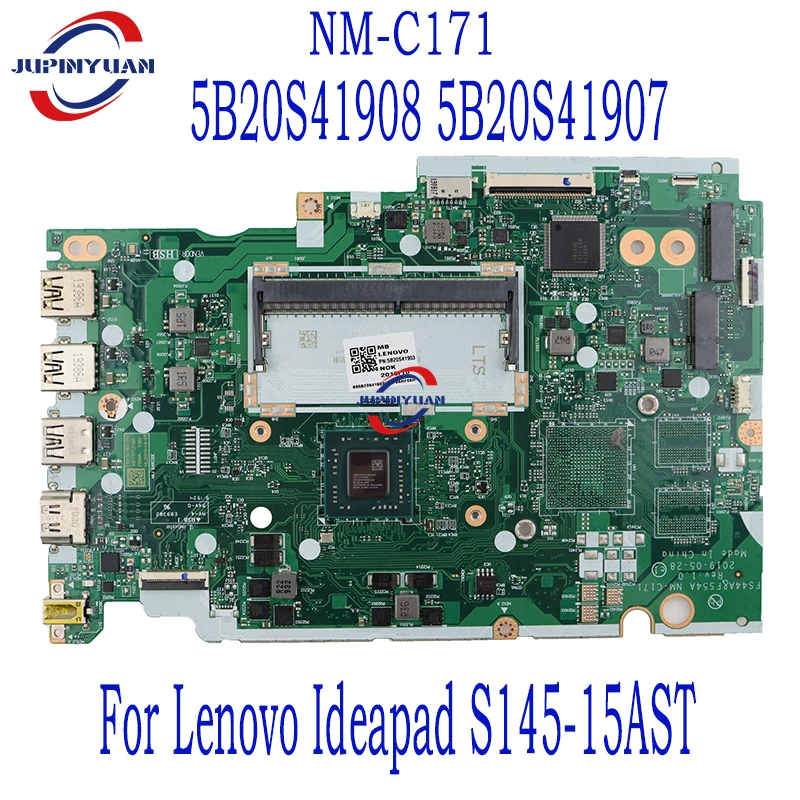 

NM-C171 Mainboard for Lenovo Ideapad S145-15AST Laptop Motherboard 81N3 CPU: A4-9125 AMD FRU:5B20S41908 5B20S41907 100% Test Ok