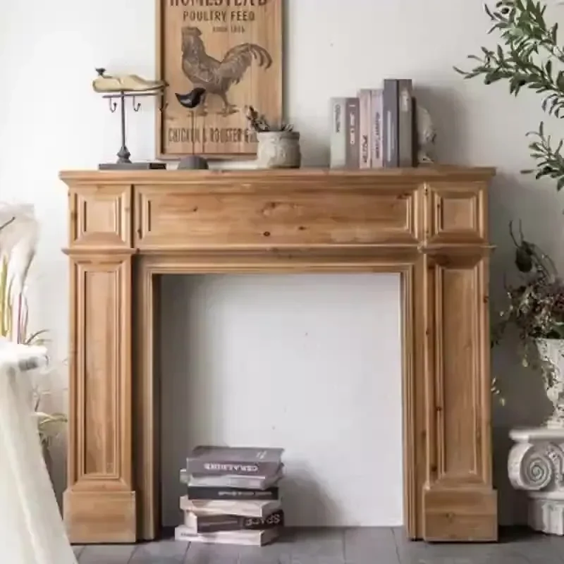 Vintage Hardwood Display Cabinet Living Room Storage Container Nordic Style House Shaped Vitrine Salon Furniture Decor