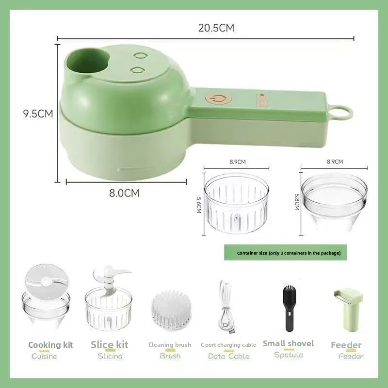 Multifunctional Vegetable Cutter Chopping Chili Ring Scallion Vegetable Cutter Garlic Paste Artifact