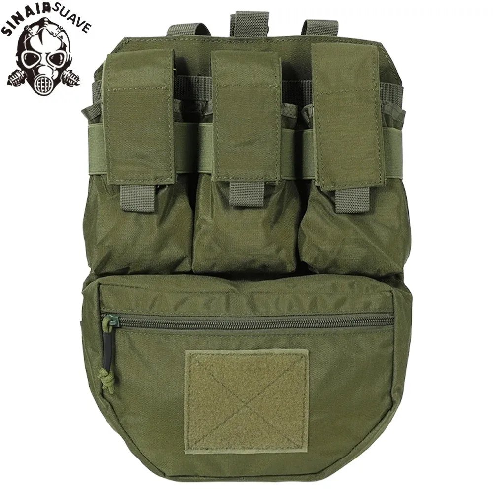 Bolsa Táctica de Asalto SINAIRSOFT para Panel Trasero, Bolsa Portaplacas MOLLE para Caza, Accesorios para Chaleco Portaplacas de Airsoft
