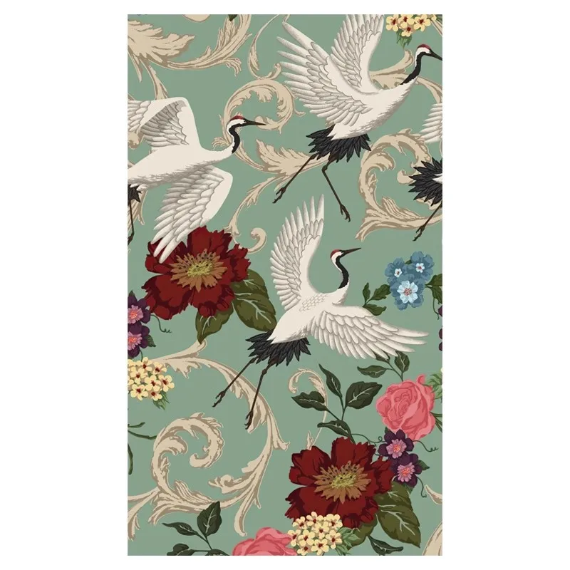 

Cranes Printed Needlework,DIY Living Room Printed Cross Stitch,Sets For Embroidery Kit Full Cotton/Silk Threads