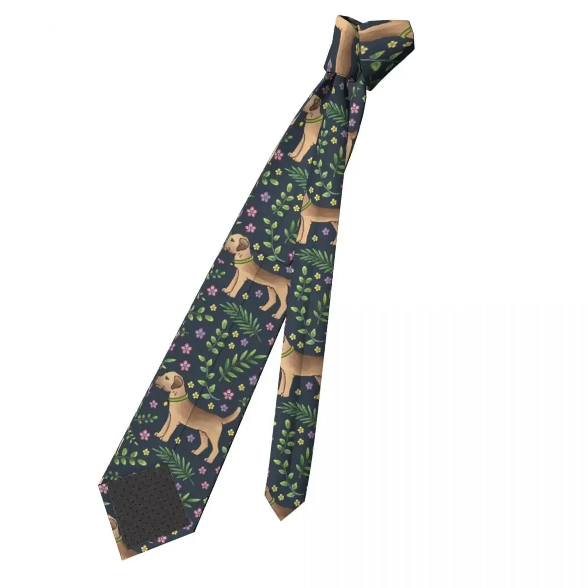 Border Terriers Spring Floral Unisex Necktie Classic Dog Lover Neck Tie for Mens Suits Accessories Gravatas Business