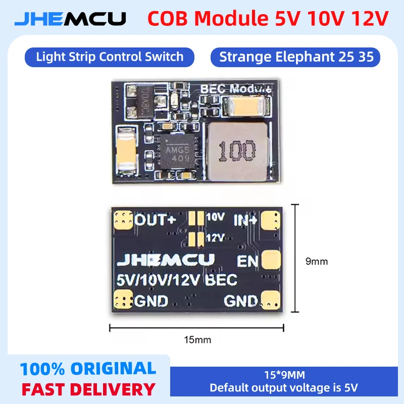 JHEMCU COB Module Control Switch 5V 10V 12V Strange Elephant Design for 25/35 COB Strip Drone FPV Lighting System