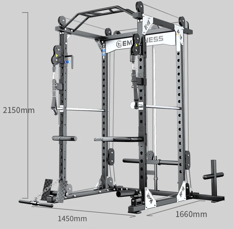 Power Squat Rack Steel Multi-functional Home Commercial Fitness Equipment Barbell Gantry Frame