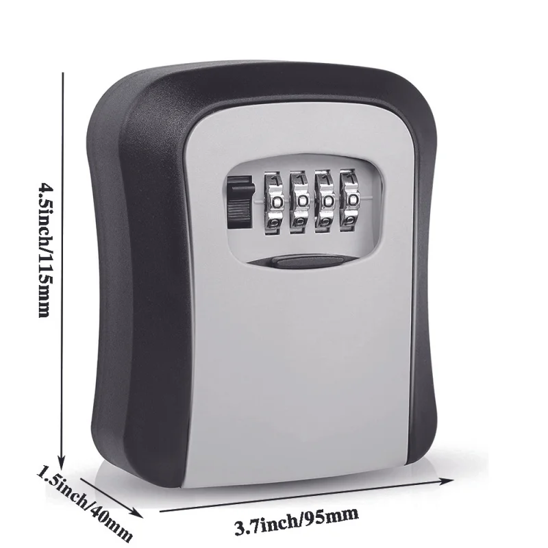 Outdoor Non-Waterproof Combination Lock Box，Portable Car Key ，Durable And Secure Password Lock Box，