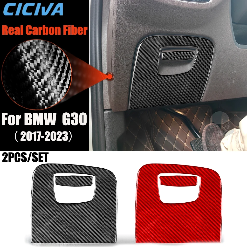 

Автомобильные аксессуары из углеродного волокна, приборная панель для хранения водителя, модифицированная внутренняя отделка, мягкая наклейка для BMW 5 серии G30 2016-2023