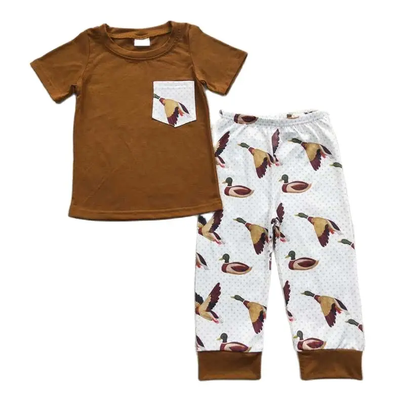 

Boys Duck Brown Pocket Short Sleeve Trouser Set