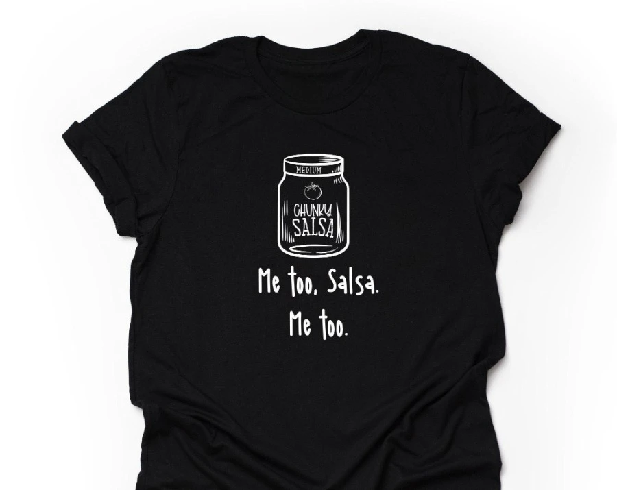 Funny Chunky Salsa Tee: Me Too Design, Bella Canvas Shirt 2026 Summer New Women's Vintage Breathable Tee Streetwear Oversized