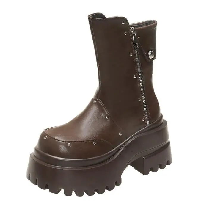 Ankle Boots for Women's High Heels Designer Goth Shoes 2026 Fashion Trend Motorcycle Boots New Dress Gladiator Mujer De Botas