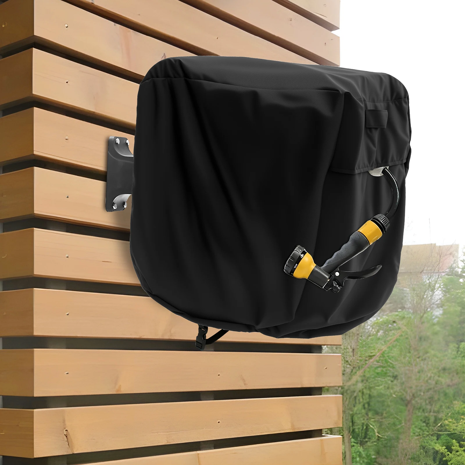 Hose Holder Cover Adjustable Garden Hose Reel Covers Easy to Install Hose Reel Cart Covers Waterproof Hosepipes Cover for Most
