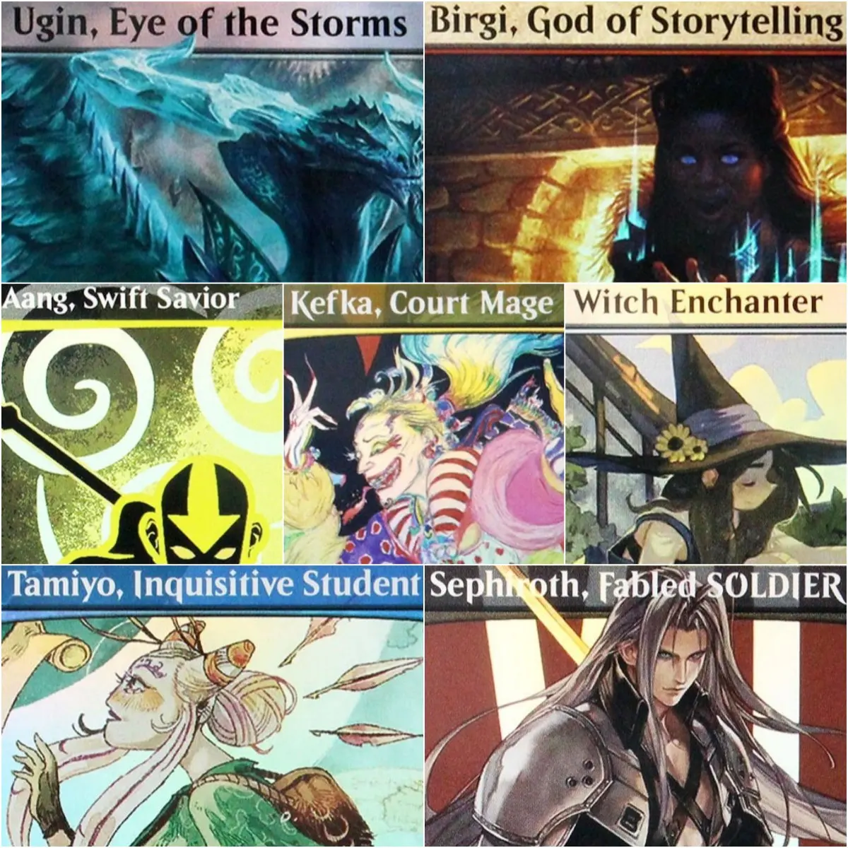 Cartes Proxy DoubleFace [Archangel Avacyn/Sephiroth, Fabled SOLDIER] TCG M, Cartes de Jeu de Société de Qualité