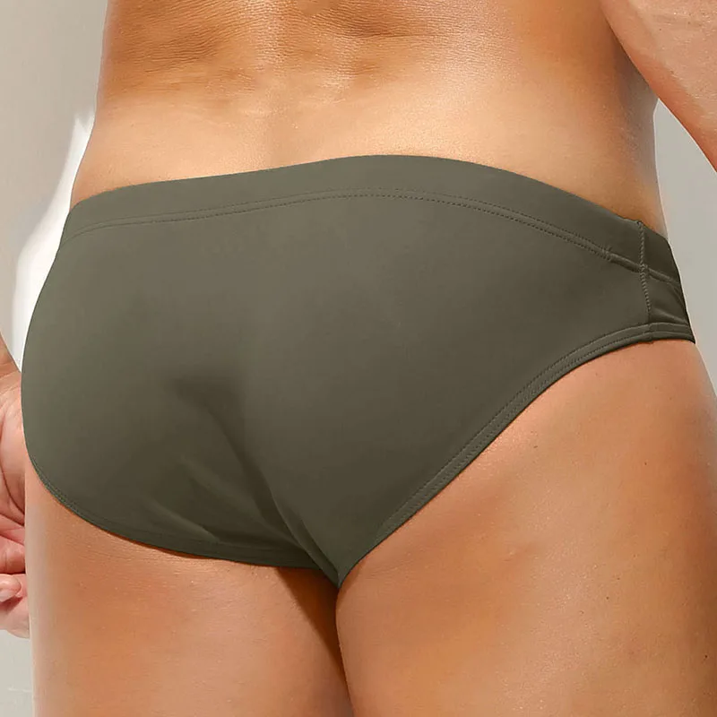 شورتات السباحة الرجالية منخفضة الارتفاع سريعة الجفاف، شورتات السباحة بلون سادة، ملابس السباحة، سراويل السباحة