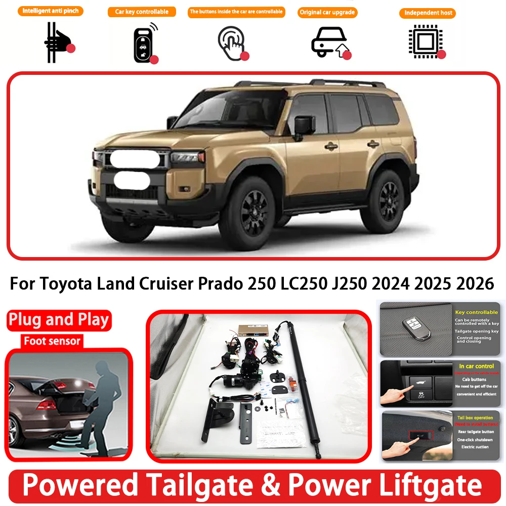 for Toyota Land Cruiser Prado 250 LC250 J250 2024 2025 2026 OEM Auto Powered Tailgate Power Liftgate Rear Trunk Opener System