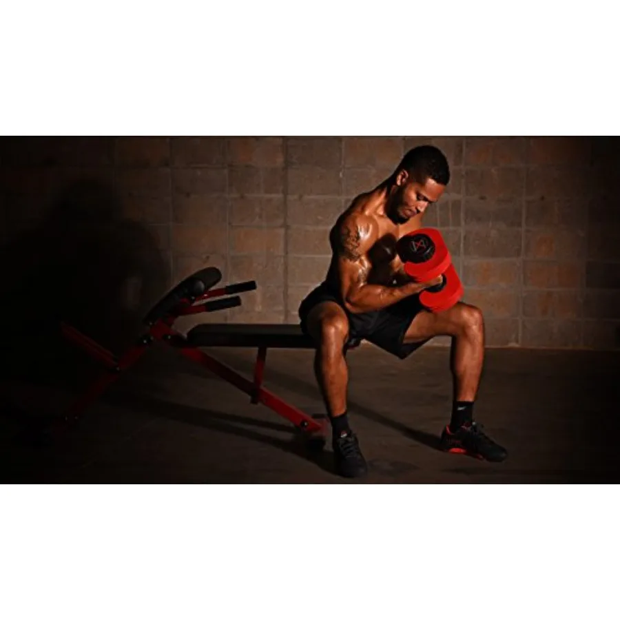 X Versa-Bell Adjustable Dumbbell 10-50 lb w/ Smart Workout App - 9 in 1 Adjustable Weight Set - Strength Training Equipment for