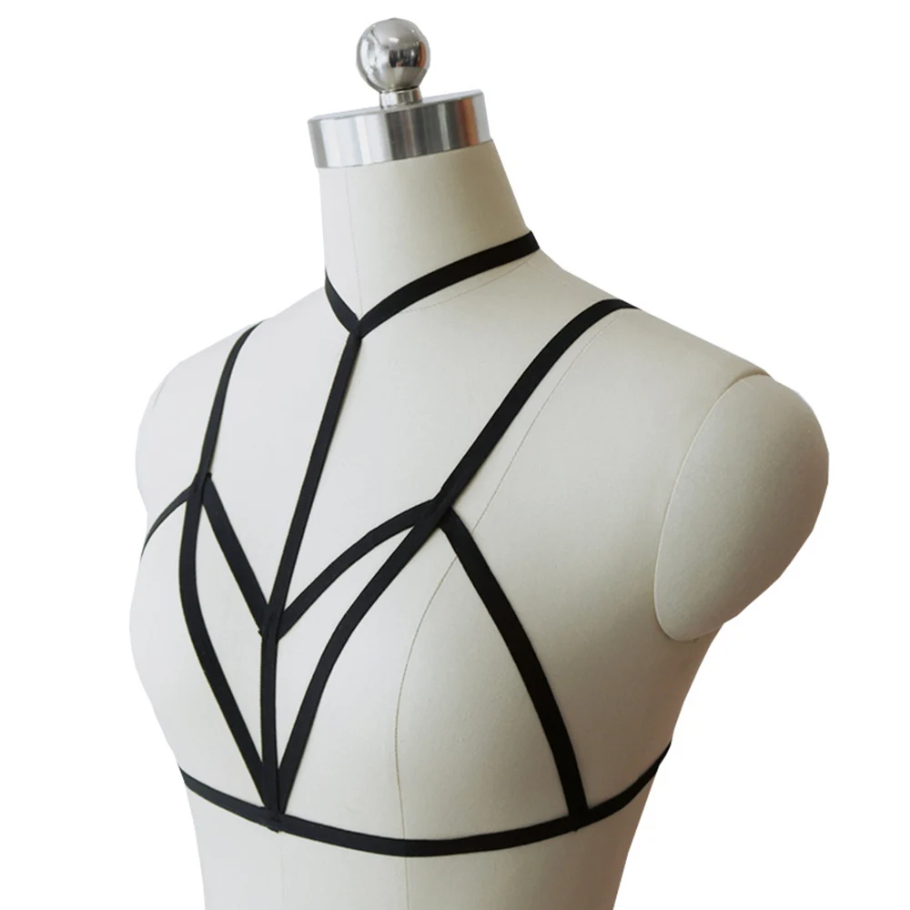 Ladies' Solid Color Fashionable Casual Female Underwear Sexy Strap Hanging Neck Hollow Out Lingerie Women's Extreme Underwear