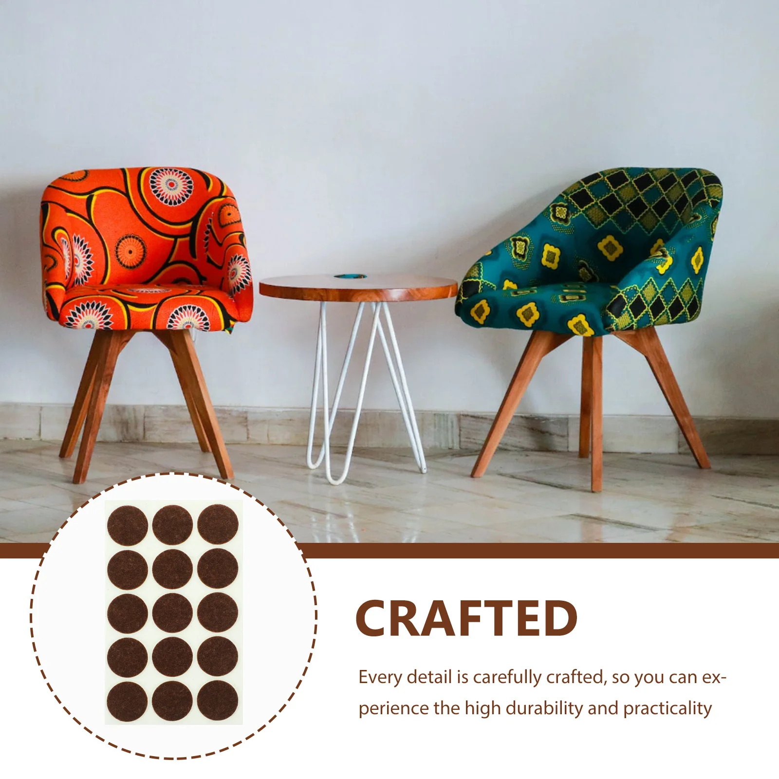 

225Pcs Heavy Duty Felt Pads Chair Leg Protectors Round Anti Skid Furniture Pads Floor Protectors Felt Furniture Pad