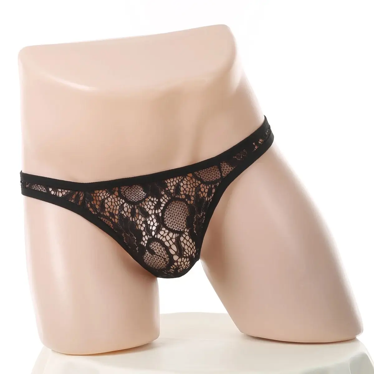 

Men Lace Thong Sexy See-through G-string Underwear Transparent Breathable Panties Underpants Bikini G-strings Lingerie T-Back