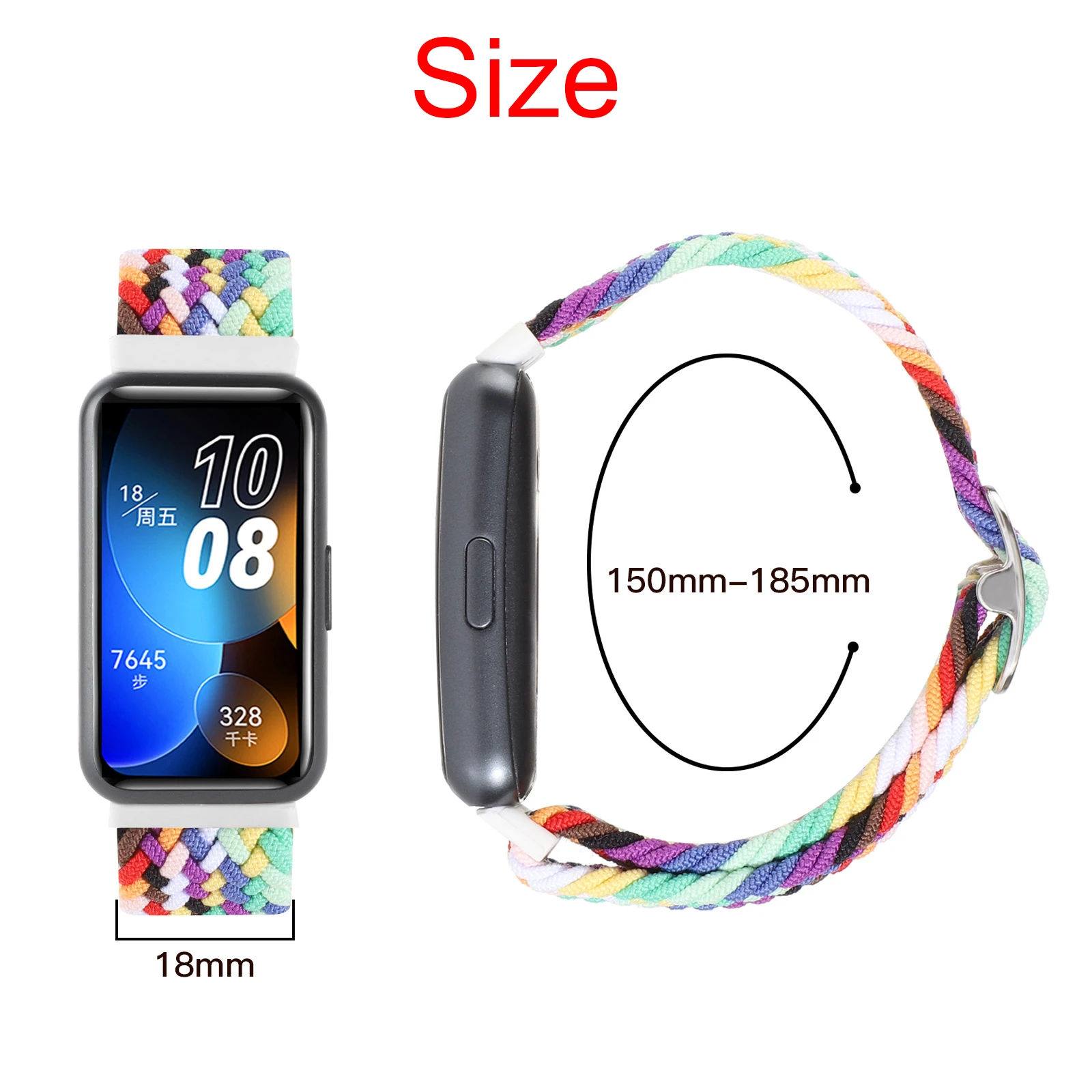 Solo Nylon Band für Huawei Band 8 geflochtene Sport Frauen Männer Uhr Armband Armband Schleife für Huawei Band 8 Teile
