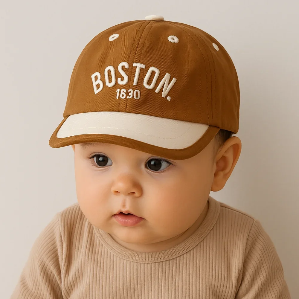 

New Letter Embroidery Baseball Cap Sun Protection Casual Sunshade Cap Breathable Duck Tongue Hat Children