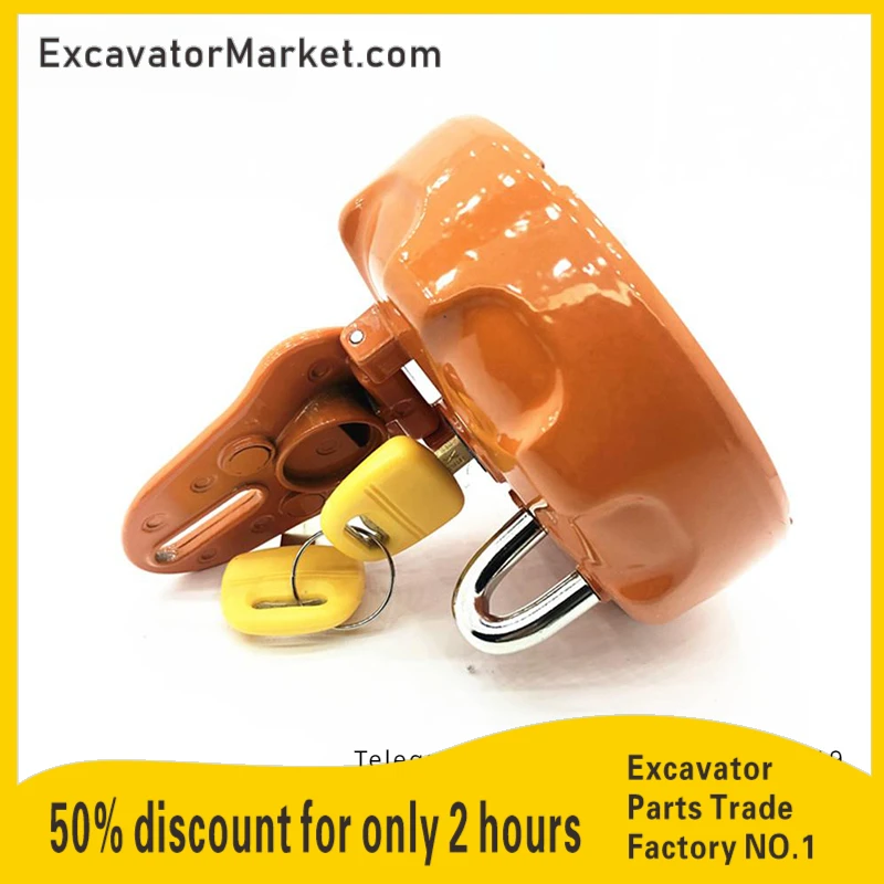 

For HITACHI ZX ZAX60/70/120/240/330-3/200-5 Excavator Fuel Tank Cap Anti-theft Diesel Tank Cap Excavator Parts