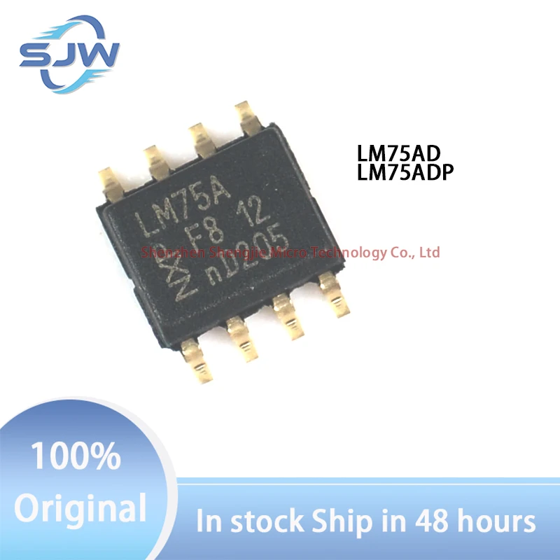 LM75AD LM75ADP silk-screen LM75A L75A encapsulation SOP8 MSOP-8 Temperature sensor chip