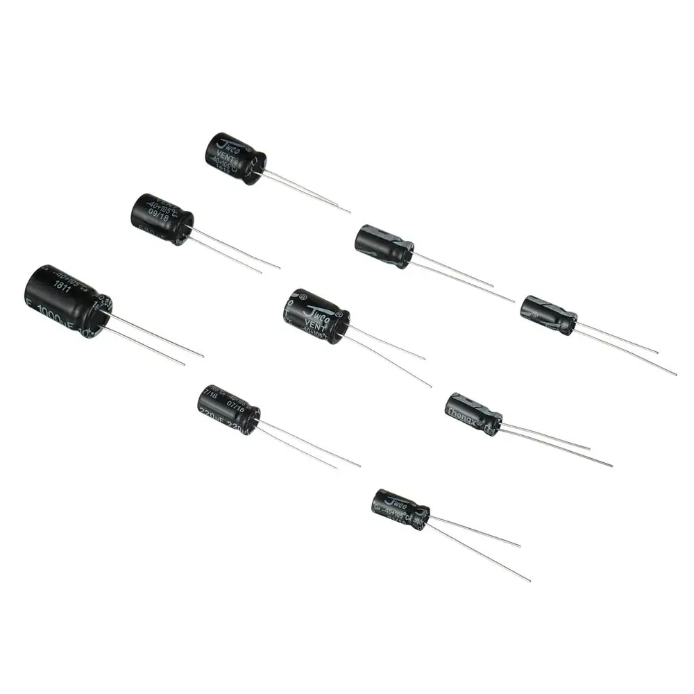 630PCS 24 Values Electrolytic Capacitor Assortment Kit Capacitor - 630 pcs - Assortment Box Kit Range 0.1uF－1000uF, 24 Values
