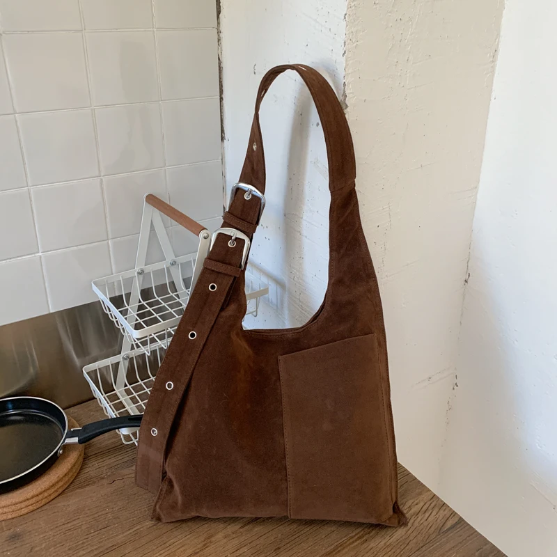 New Solid Color Hasp Sweet Simple Bags Sewing Thread Interior Zipper Pocket Tote Bags 2026 High Quality Casual Shoulder Bag
