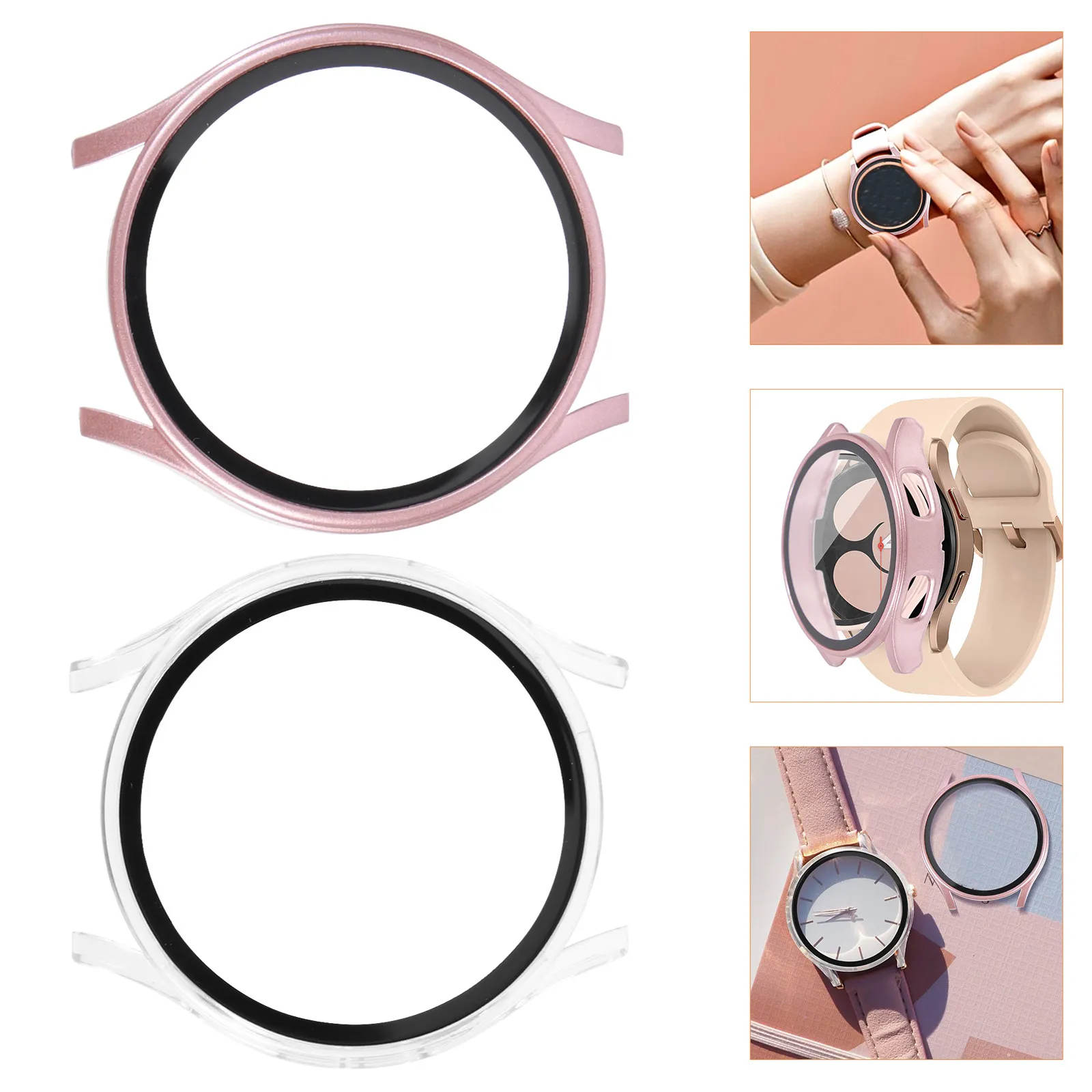 

2Pcs Smartwatch Protective Case 4 Replacement Watch Cover Prevents Collisions Aging Professional Sturdy