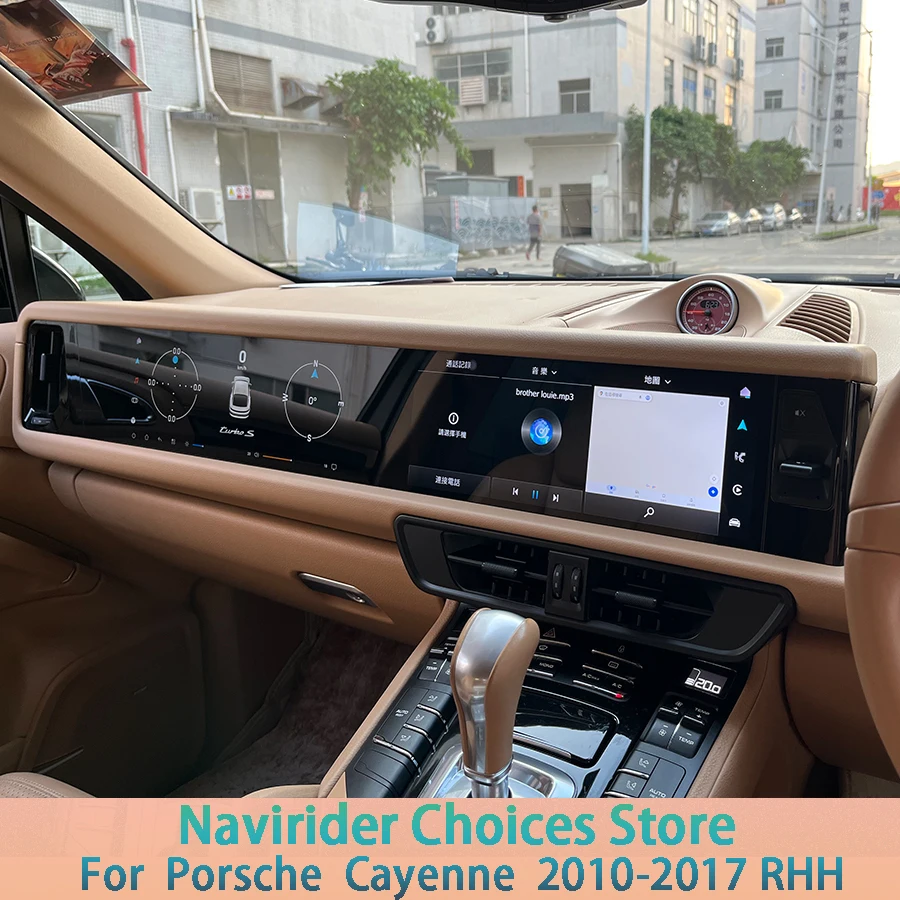 12+256GB 12.3+12.3Inch Android Carplay For Porsche Cayenne 2010-2016 Upgraded Interactive Dual Screen Multimedia Video Player