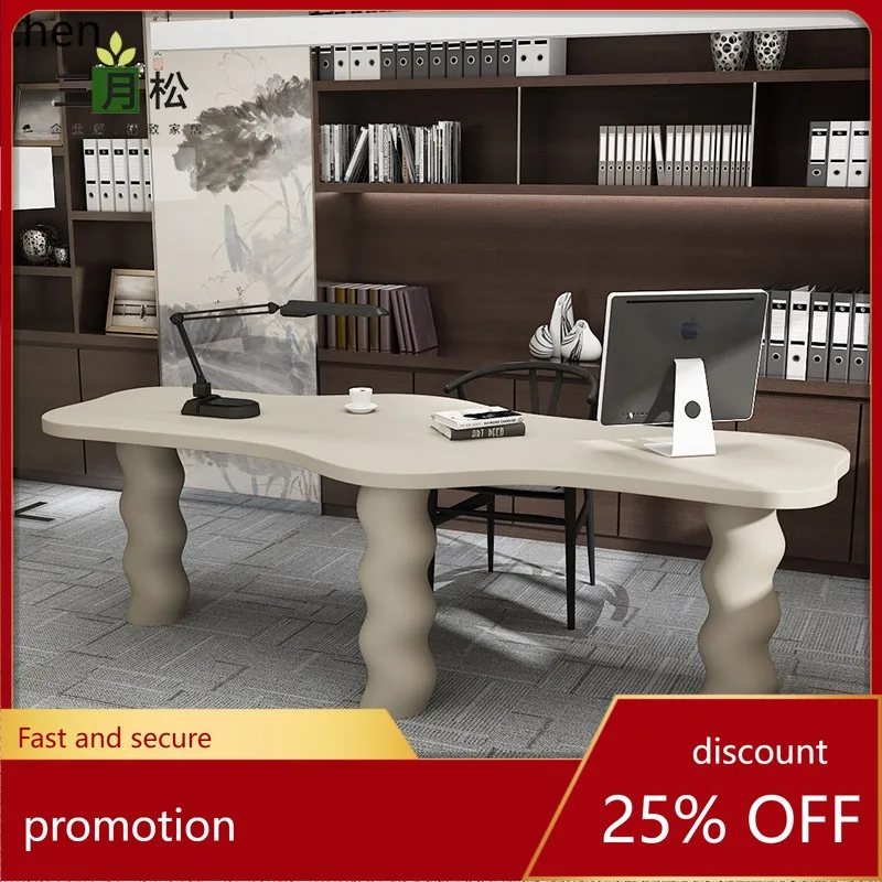 

HXL special-shaped desk Italian minimalist study desk artistic personality creative writing desk computer decoration