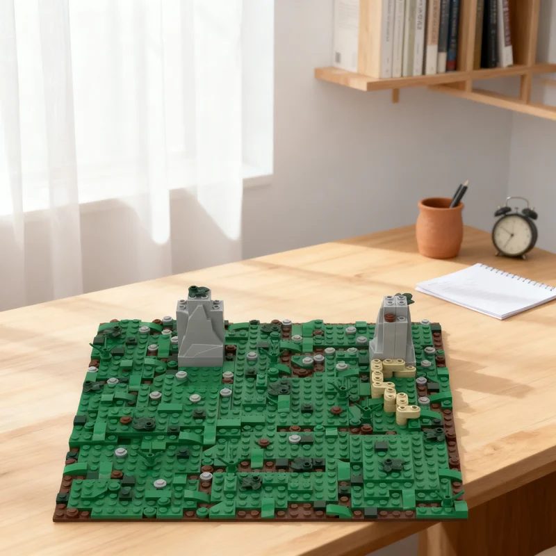 

318pcs MOC Rocks Battle Plate Model Building Blocks Architecture Assemble DIY Creative Education Christmas Gift Brick Toy Idea