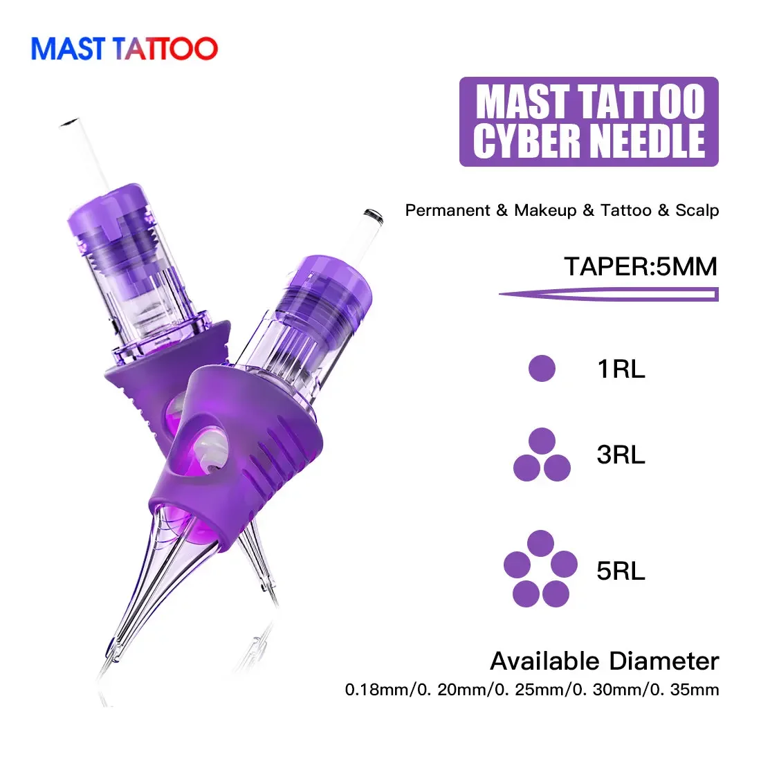 Mast Tattoo Cyber Neue Professionelle Nadeln RL Einweg Sterilisierte Sicherheit Permanent Tattoo Make-Up Maschinen Patrone 20 teile/schachtel