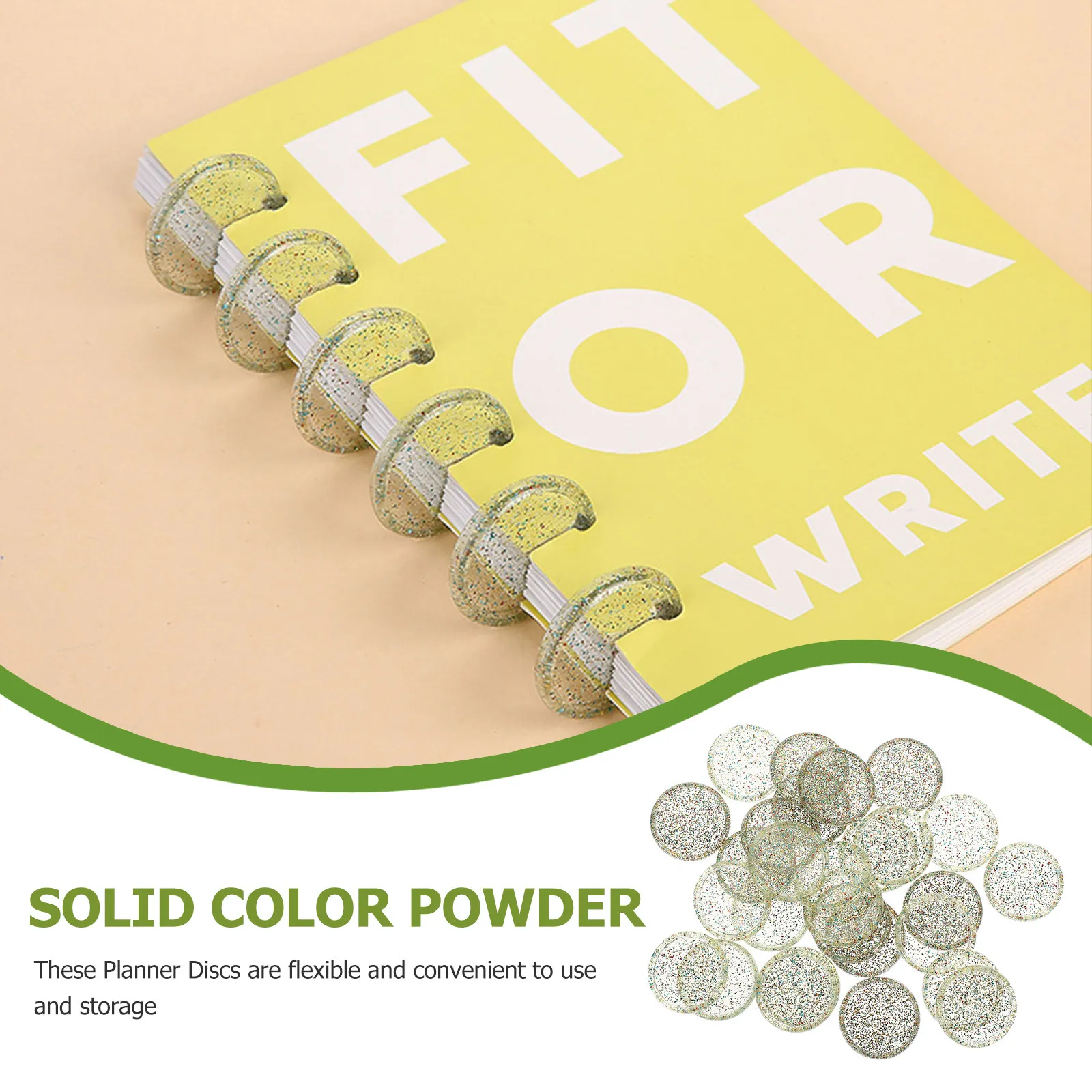 30Pcs Plastic Binding Discs Loose Leaf Binder Discs Heart Shaped Expansion Buckles Planner Notebook Accessories Office Supply view 4