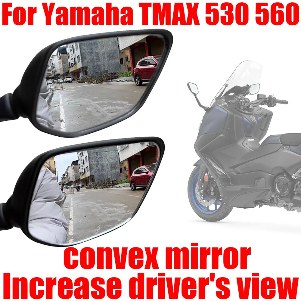 Convex Mirror Increase Rearview Mirrors Side Mirror View Vision Lens For Yamaha T-MAX TMAX 530 560 TMAX530 TMAX560 Accessories