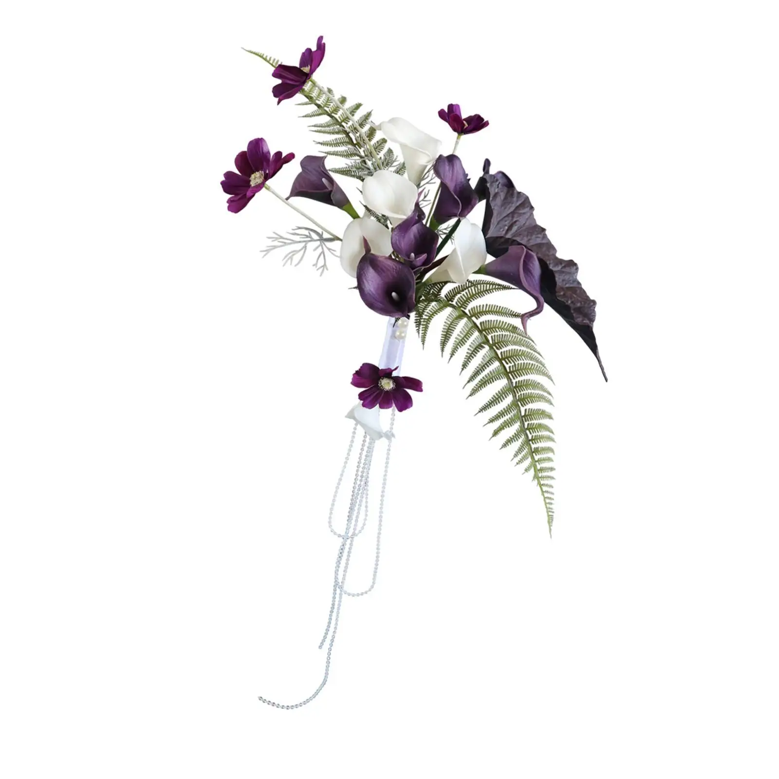 Elegante Ramo de Flores de Seda con Detalles Decorativos, Apto Tanto para Bodas como para Decoración del Hogar, Ramo de Boda