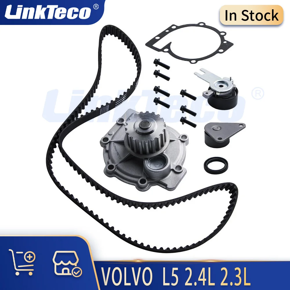 Engine Parts Timing Belt Water Pump Kit Fit 2.3 L 2.4 L 2.5 L L5 Gas  B 5234 T3 For Volvo C30 C70 S80 S60 2.3L 2.4L 2.5L DOHC