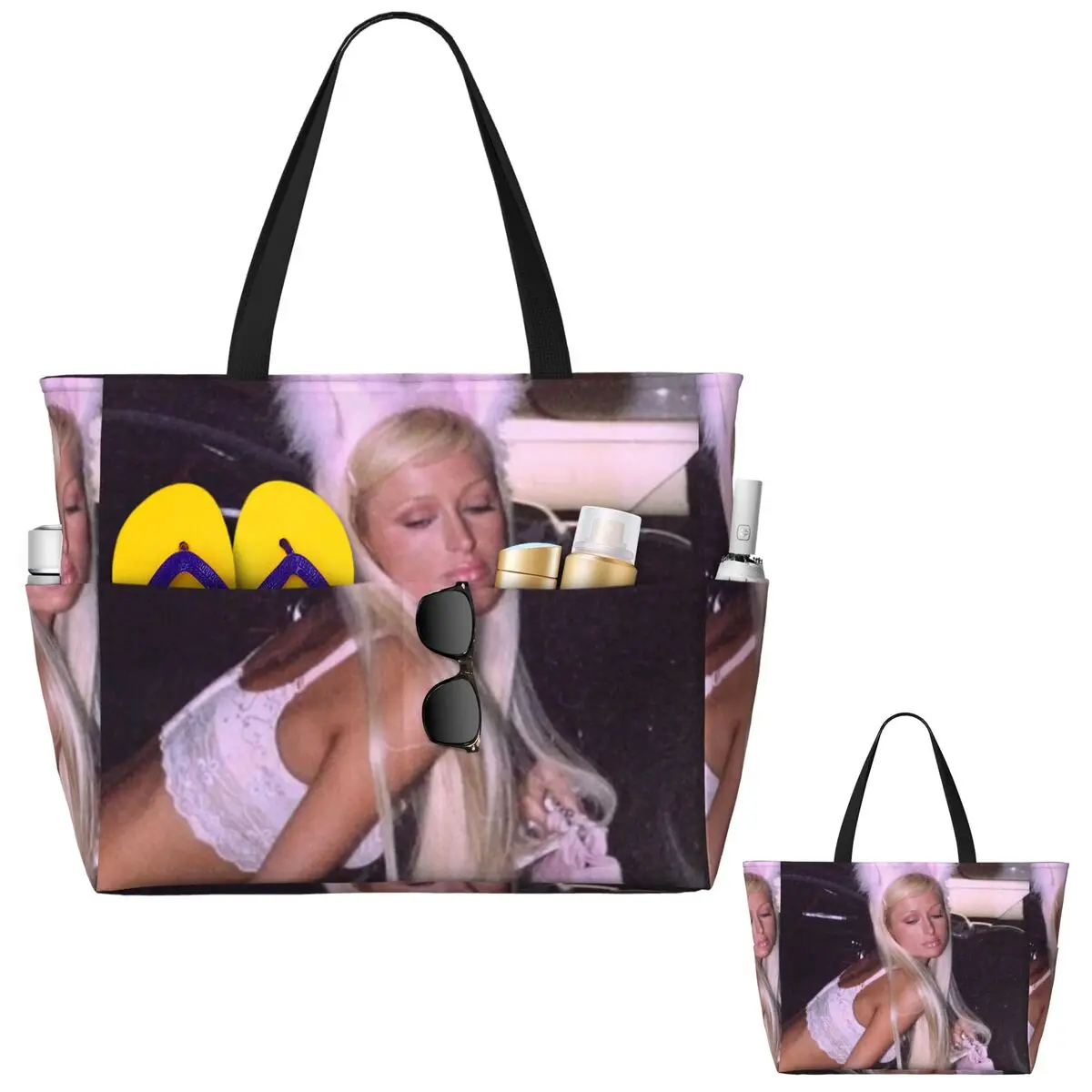 Paris Hilton Beach Tote Bag Sport Gym Yoga Duffle Large Tote Bag Women Travel Bag Fitness bag