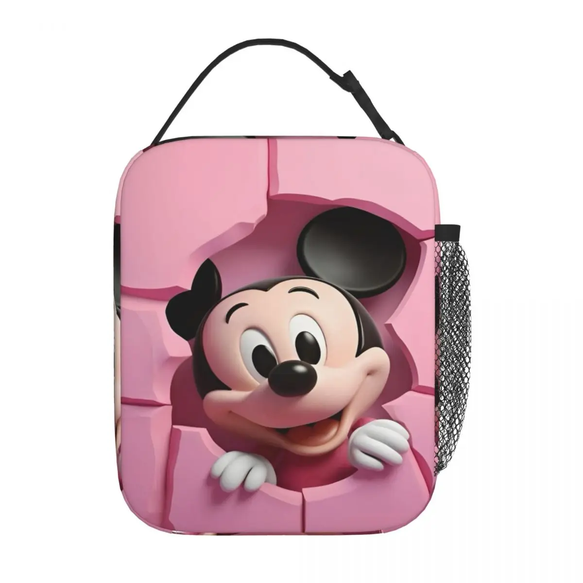 

Pink Mickey Mouse Thermal Insulated Lunch Bag for Office minnie Portable Food Bag Container Cooler Thermal Lunch Boxes